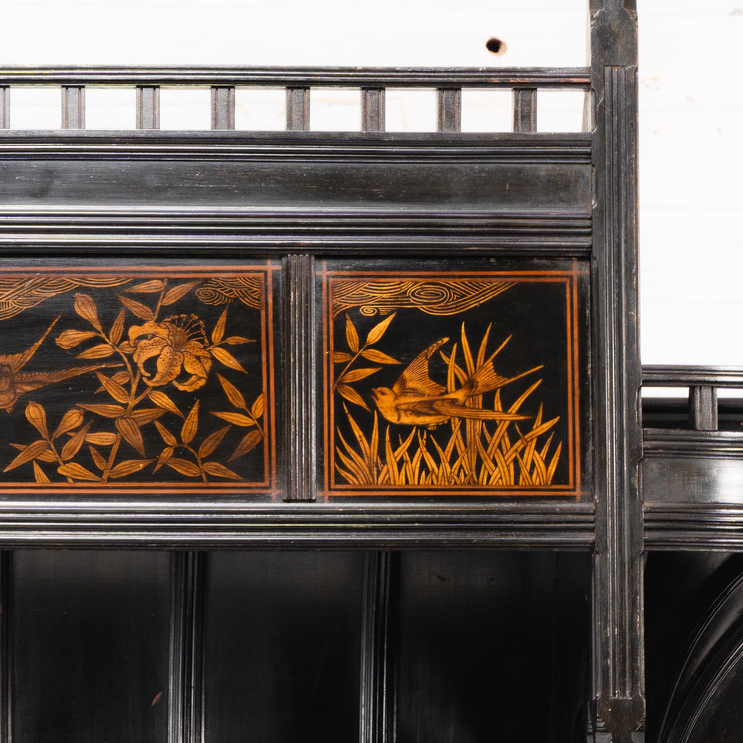 Aesthetic Movement Cabinet by T. E. Collcutt, Made by Collinson & Lock, London For Sale 3