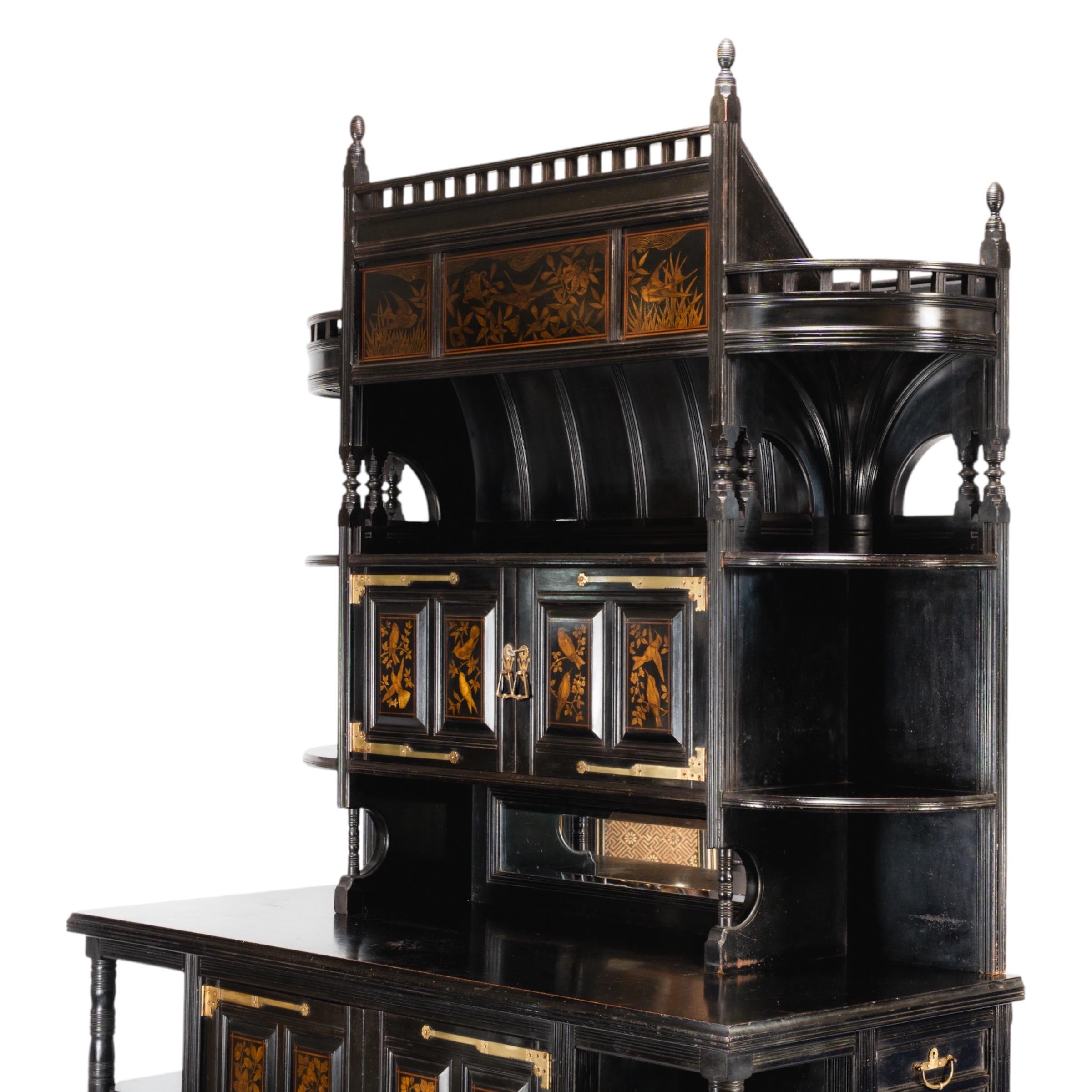 Aesthetic Movement Cabinet by T. E. Collcutt, Made by Collinson & Lock, London For Sale 4