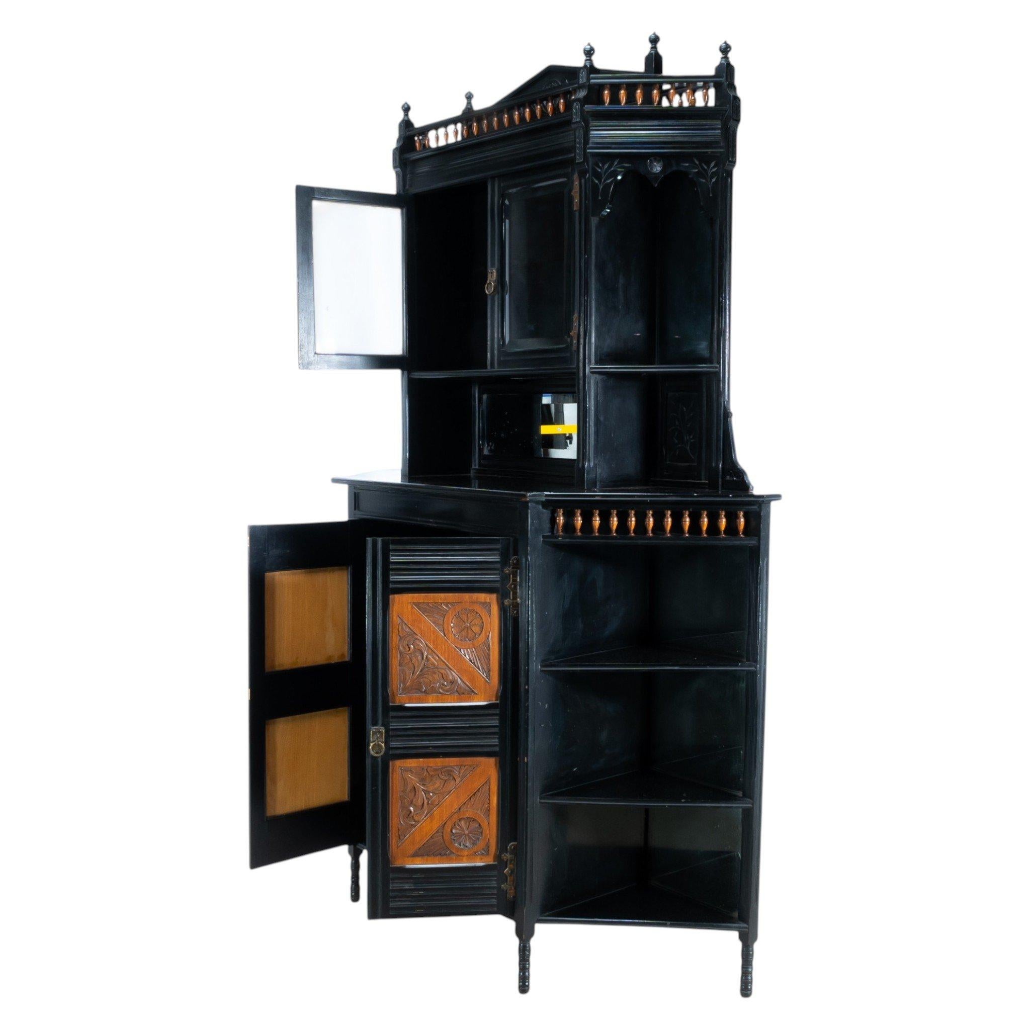 Hand-Crafted Aesthetic Movement Cabinet by William Watt in the Style of E. W. Godwin For Sale