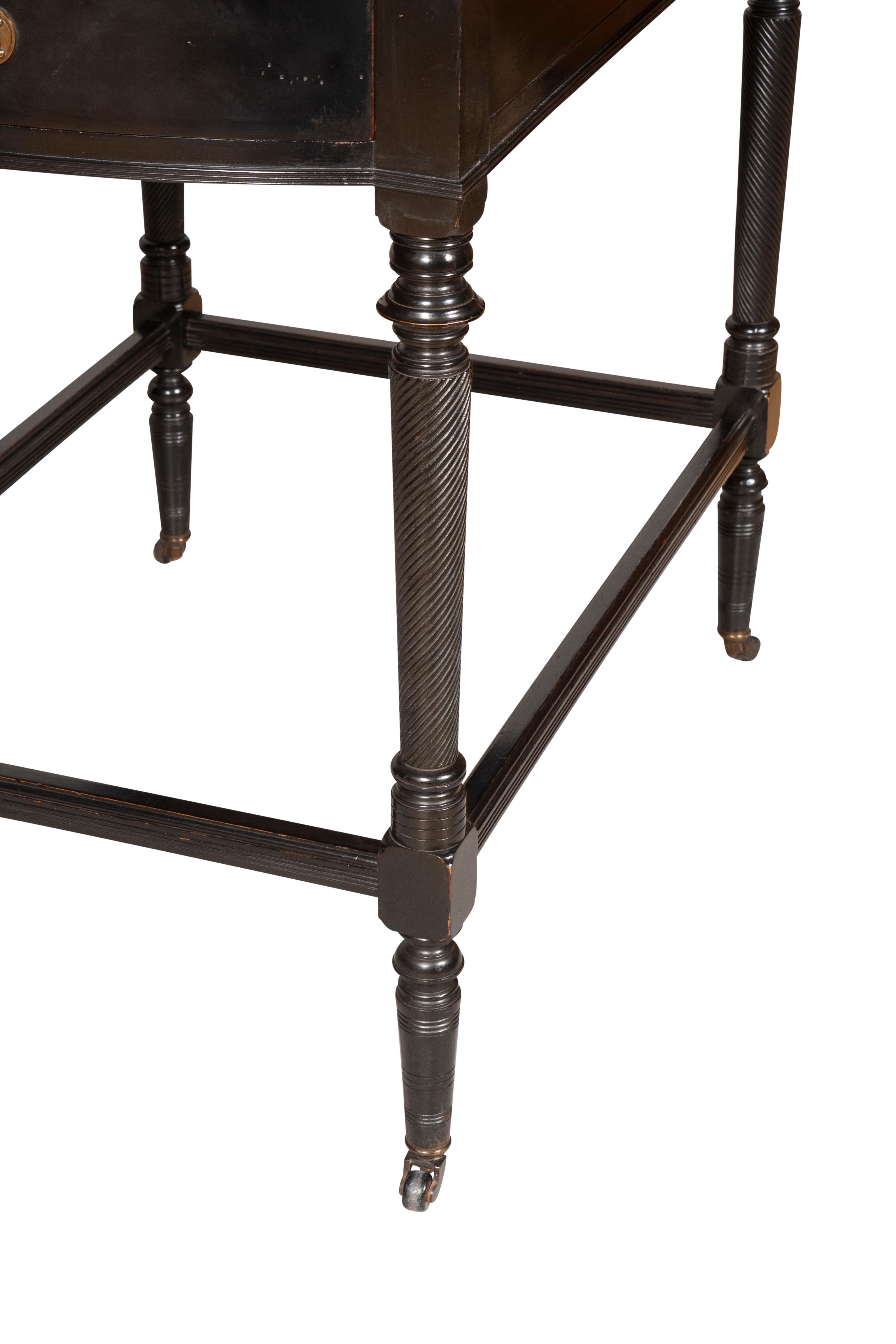 Aesthetic Movement Calamander and Ebonized Pembroke Table 12