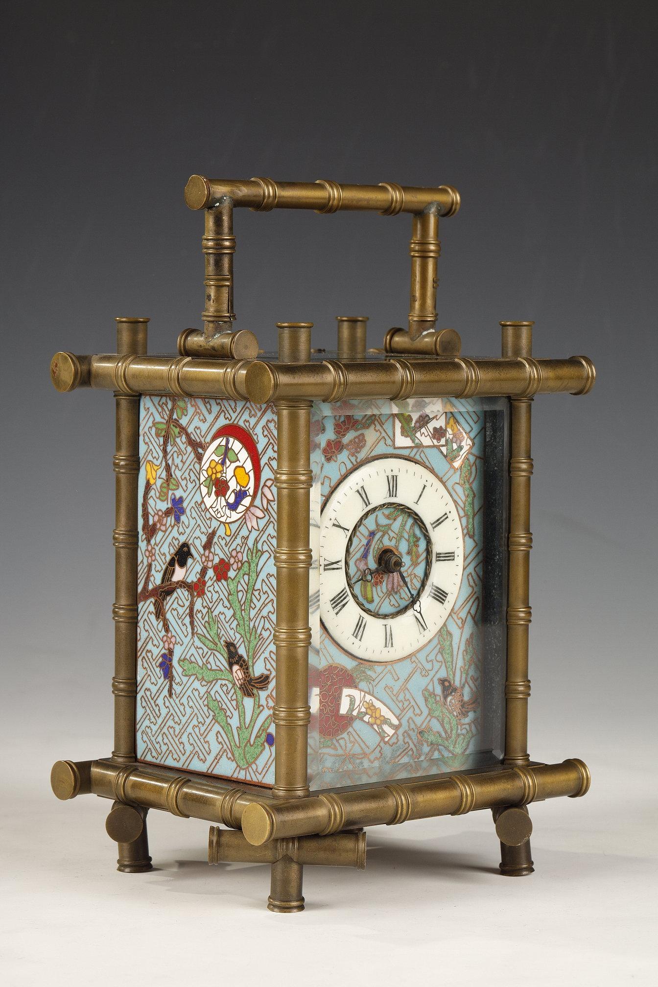 Aesthetic Movement Carriage Clock, France, 19th Century In Good Condition For Sale In PARIS, FR