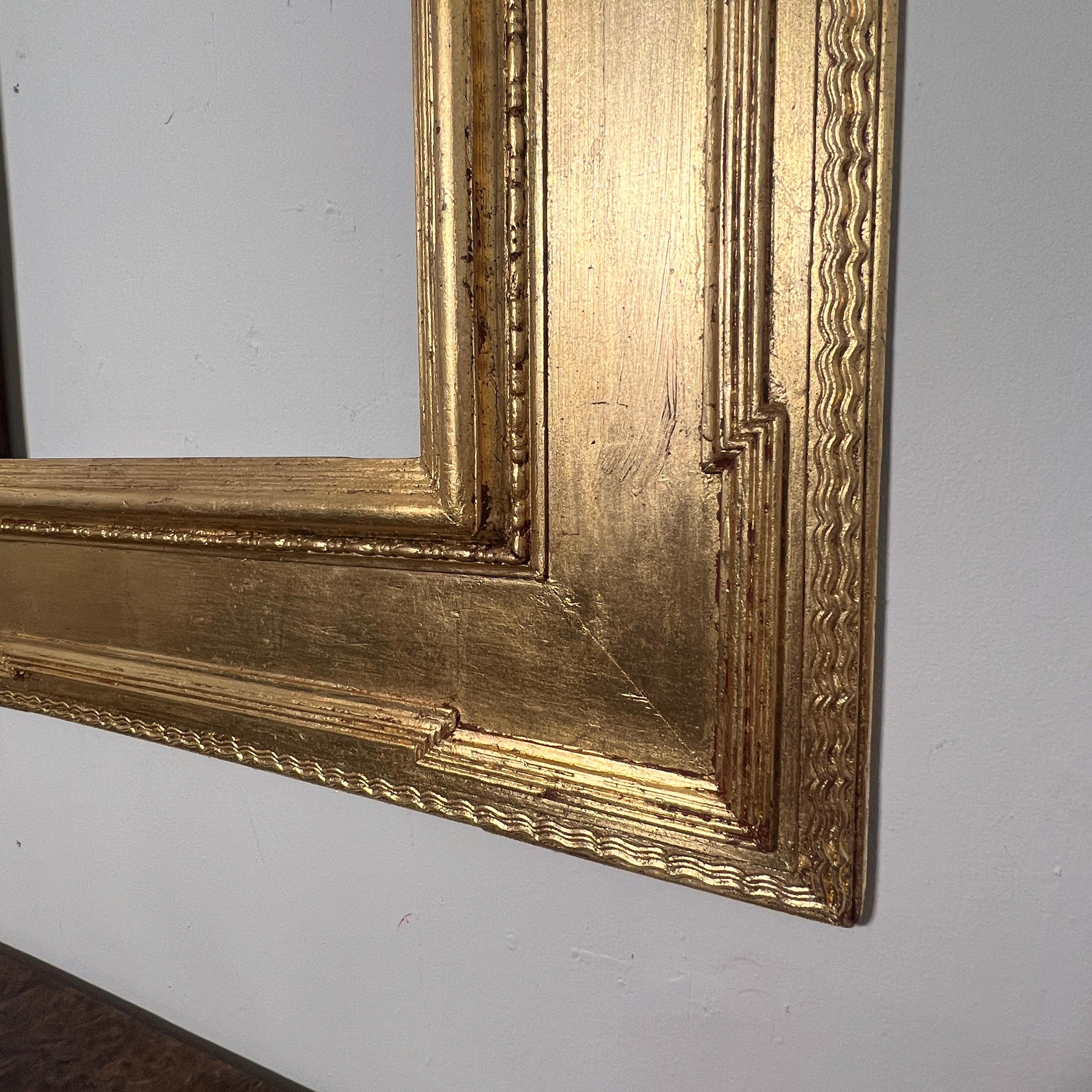 Aesthetic Movement Carved Gilt Frame by Standford White Circa 1900 In Good Condition For Sale In Peabody, MA