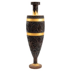 Aesthetic Movement Carved Gilt Wood Ornament Vase