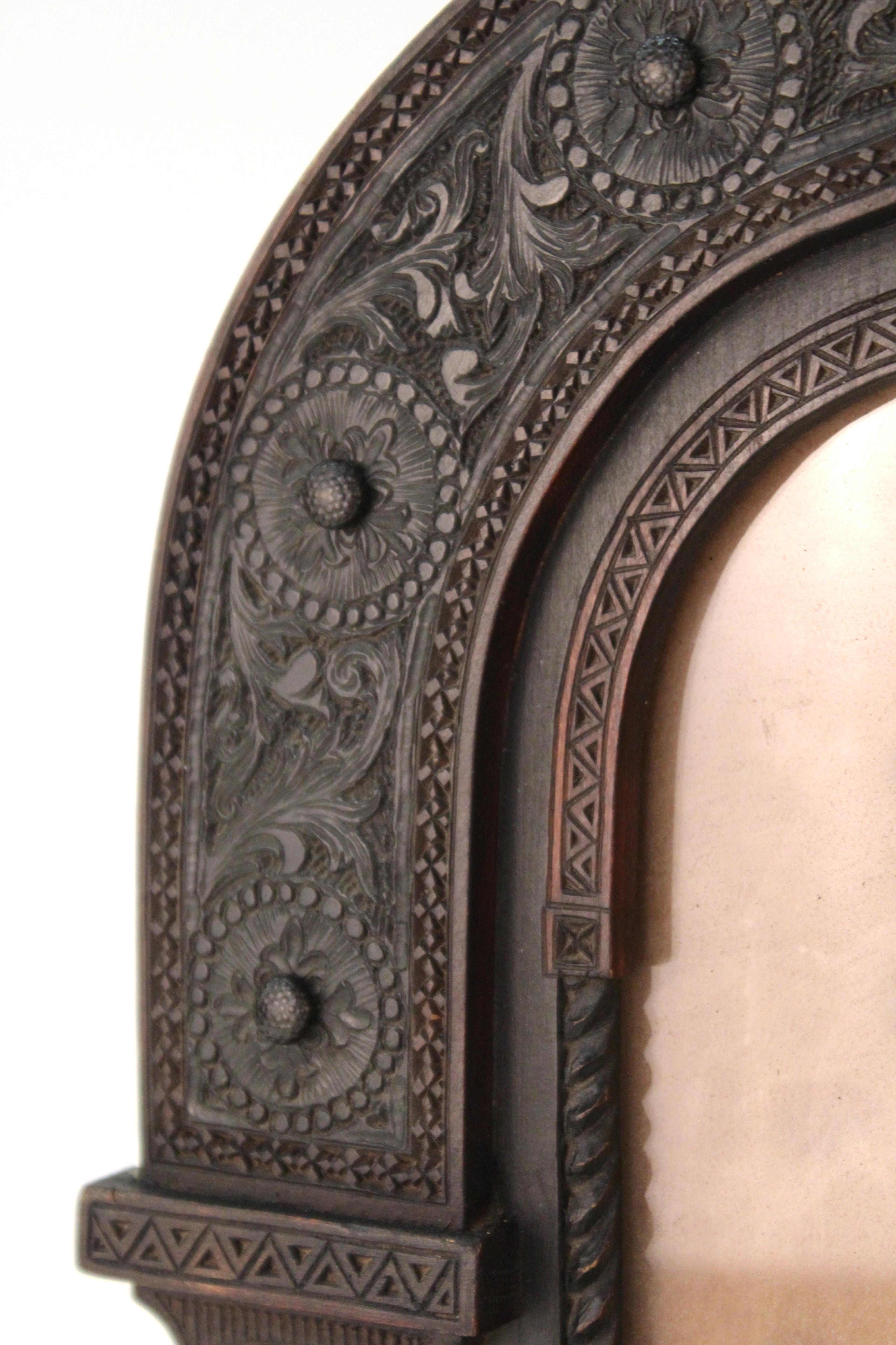 Aesthetic Movement Carved Wood Moorish Style Picture Frame 2