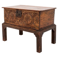 Antique Aesthetic Movement Carved Wood Side Table