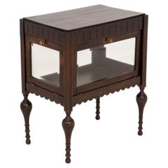 Aesthetic Movement Carved Wood Vitrine Cabinet