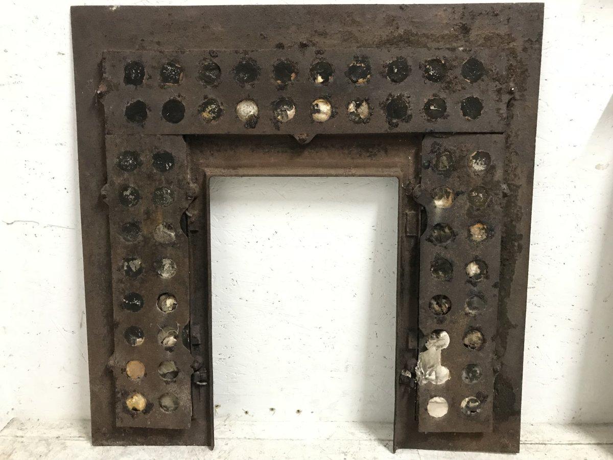 English Aesthetic Movement Cast Iron Fire Insert with Original Maw & Co Tiles 12