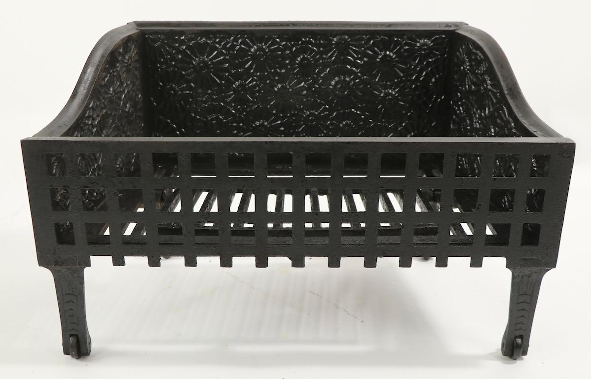 Aesthetic Movement Cast Iron Fireplace Grate by C. B. Evans 7