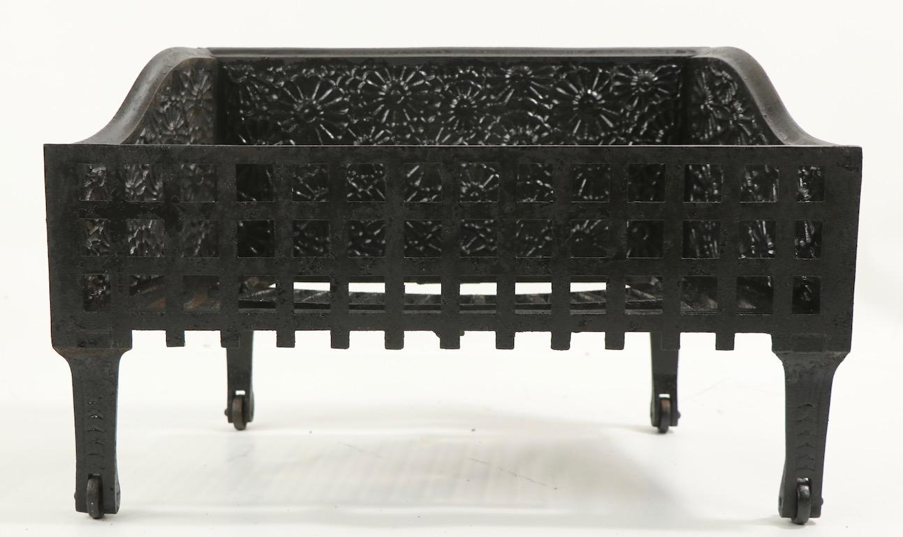 Aesthetic Movement Cast Iron Fireplace Grate by C. B. Evans 8