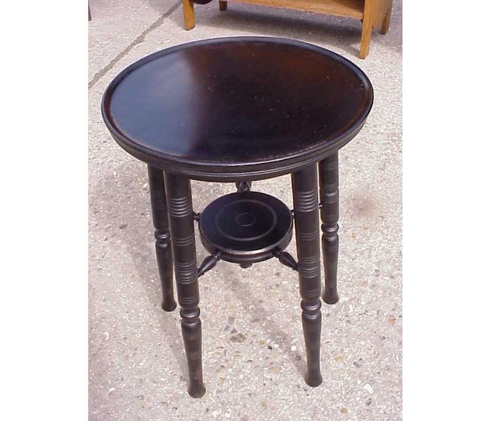 Ebonized E W Godwin Attri. Aesthetic Movement Circular Wine or Side Table with Five Legs. For Sale