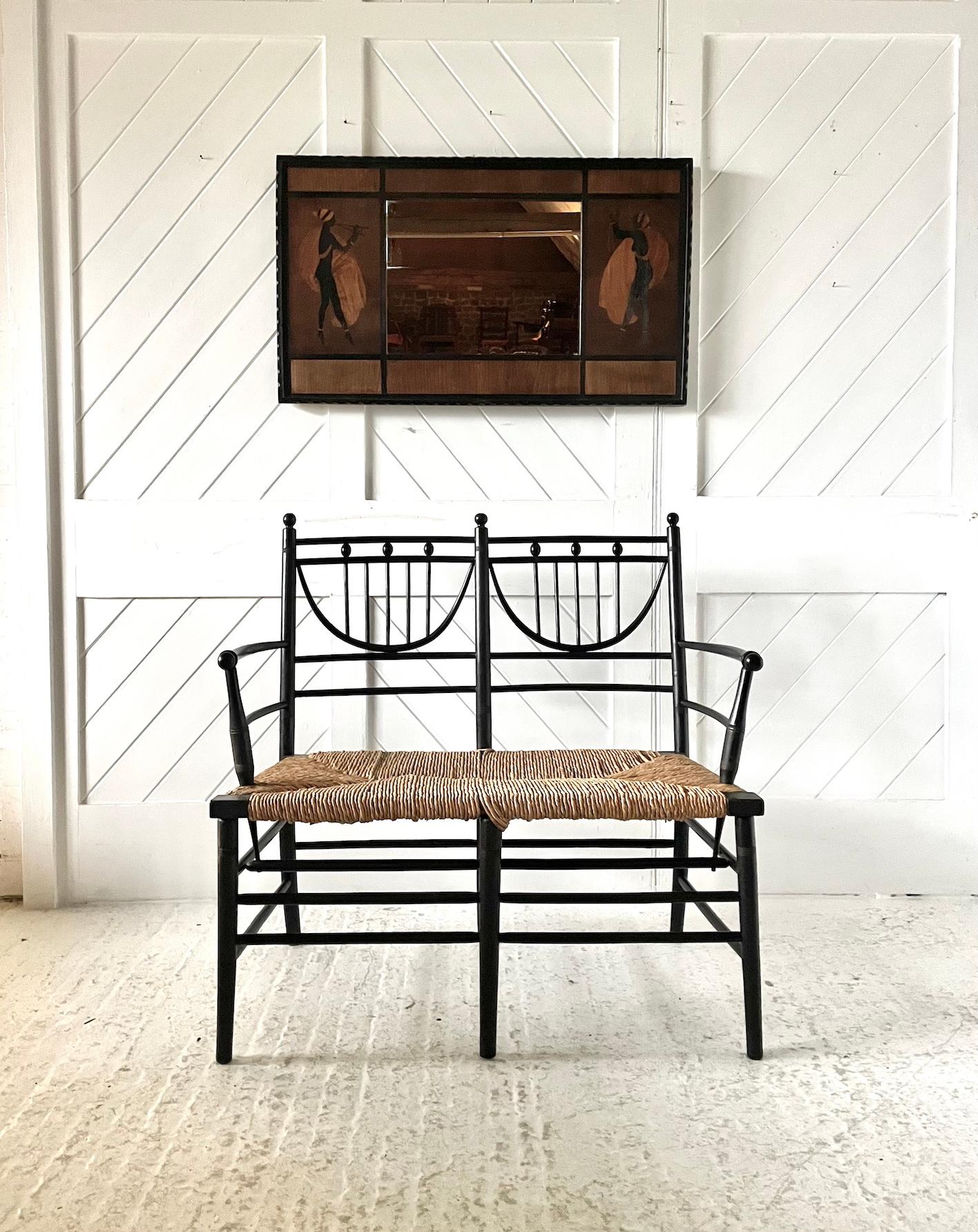 Aesthetic Movement Asiento de haya ebonizada con asiento doble de junco

Zapatos de tacón - según el diseño 