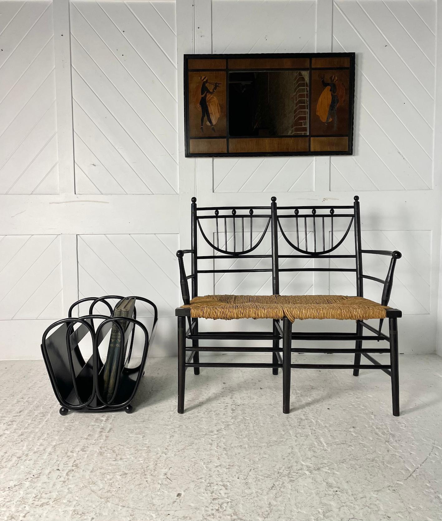Aesthetic Movement Banco Ebonizado Con Asientos Rush By Heals en venta 1