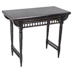 Aesthetic Movement Ebonised Console and Card Table By James Shoolbred London
