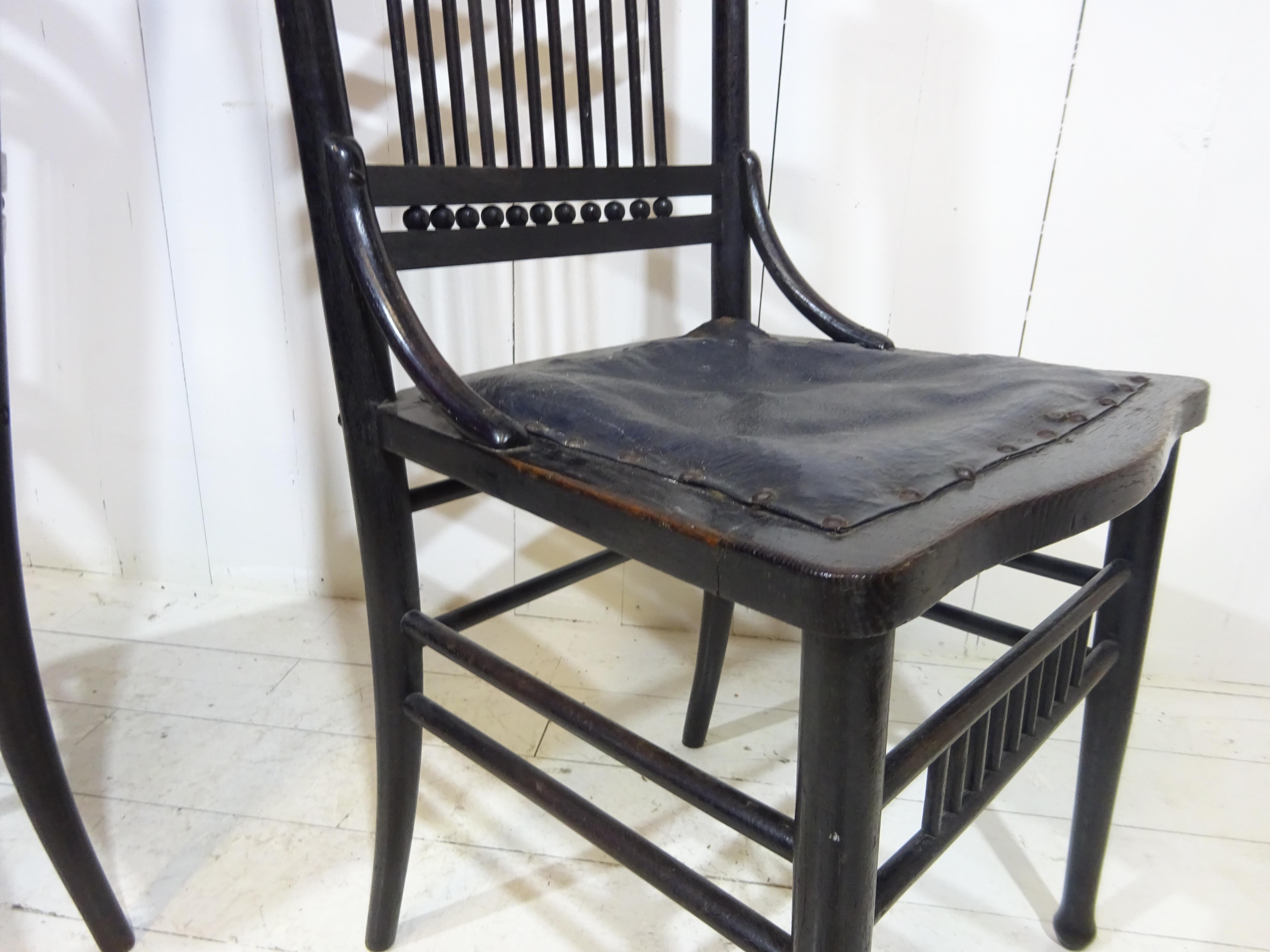 Aesthetic Movement Ebonised Side Chair Dated 1876  3