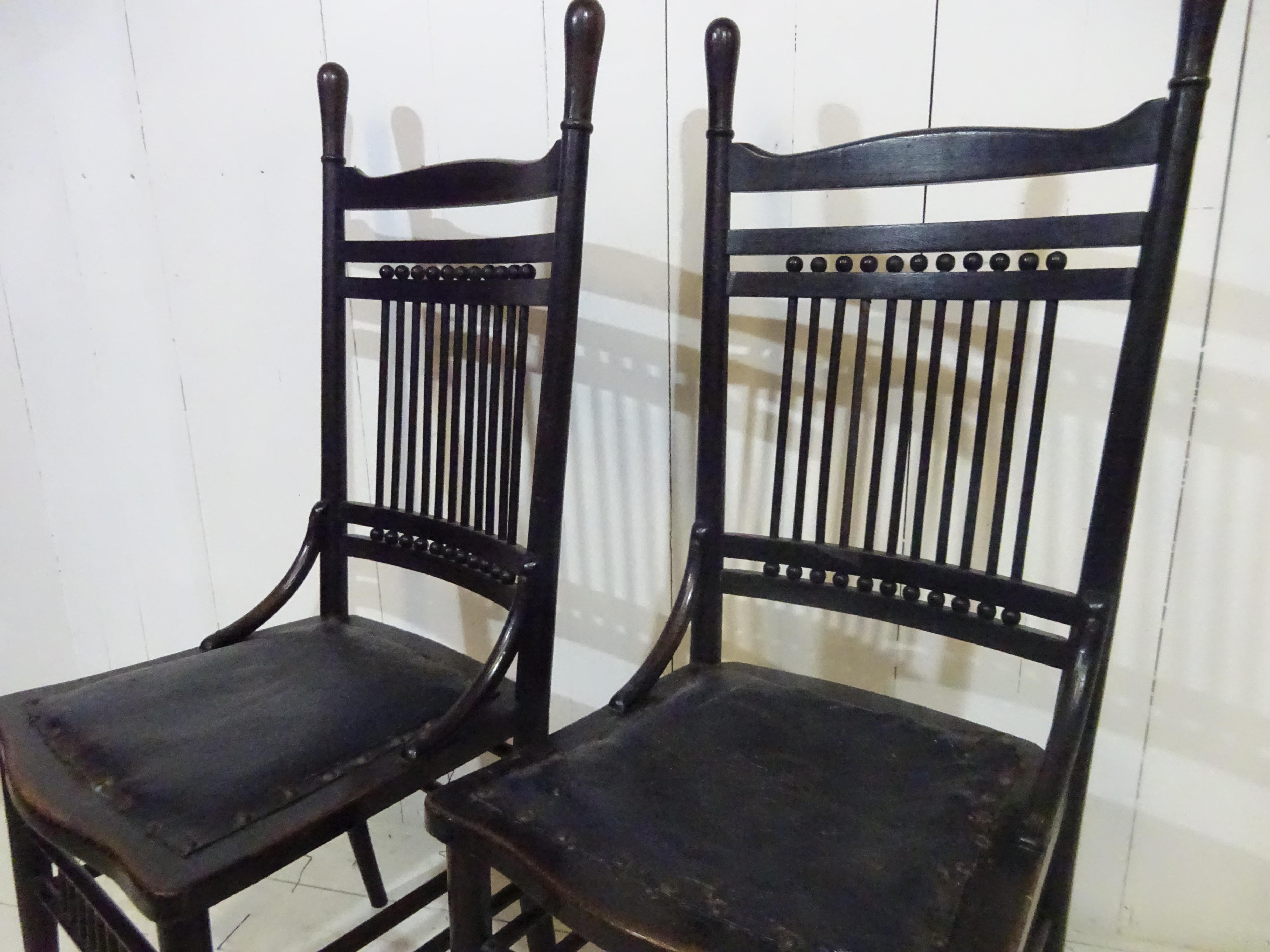 Hand-Carved Aesthetic Movement Ebonised Side Chair Dated 1876 