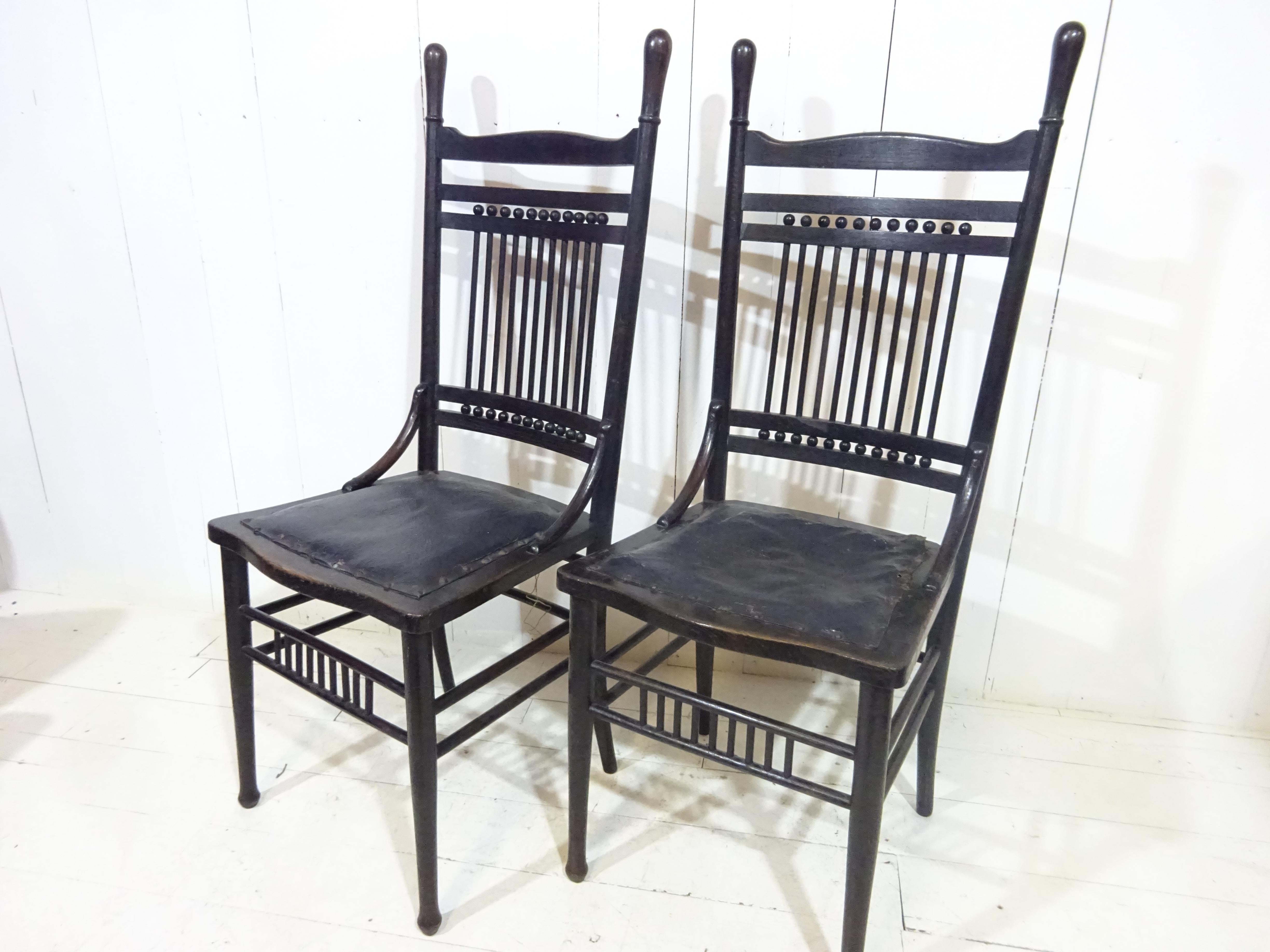 Aesthetic Movement Ebonised Side Chair Dated 1876  In Good Condition In Tarleton, GB