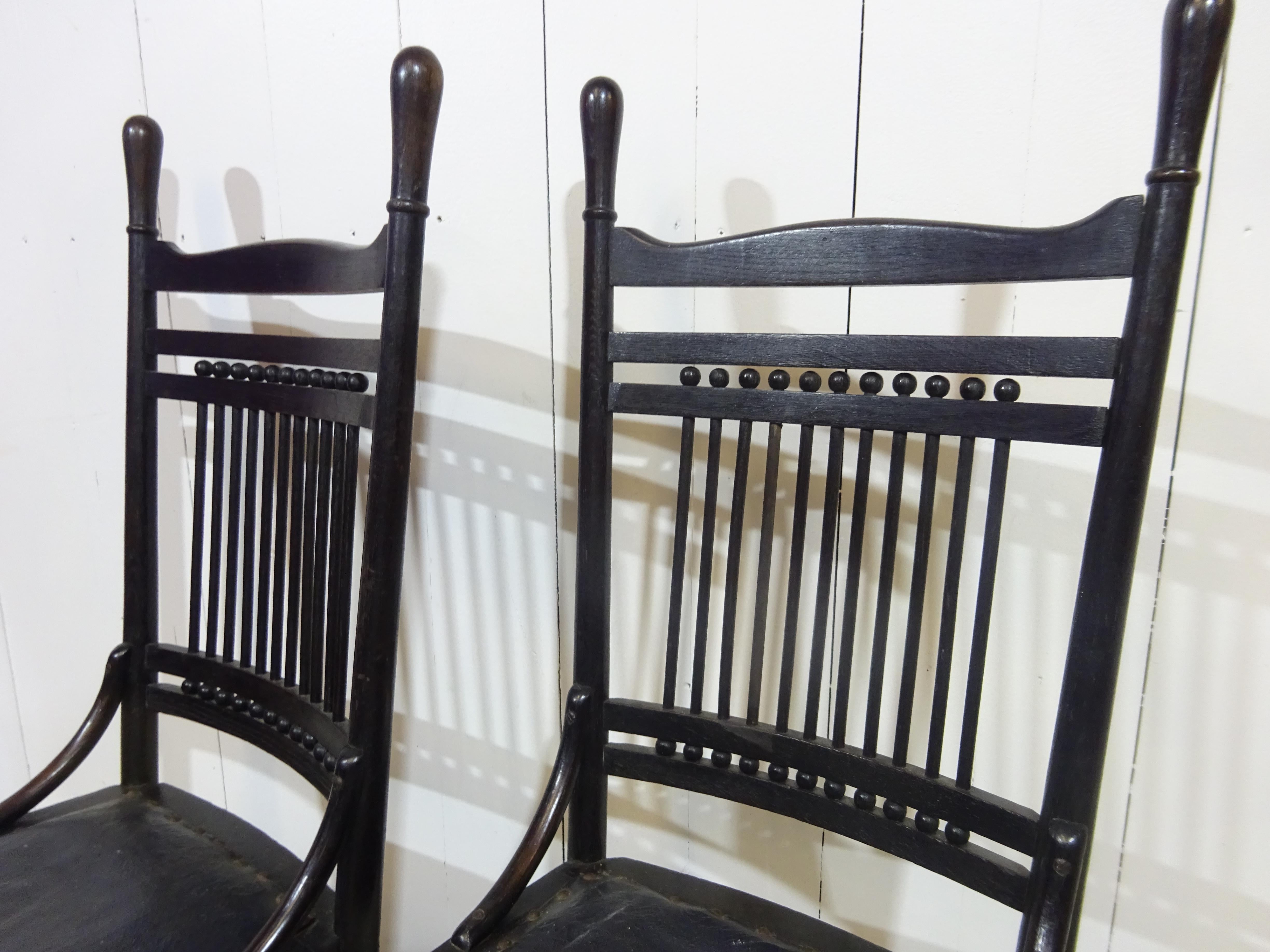 Late 19th Century Aesthetic Movement Ebonised Side Chair Dated 1876 