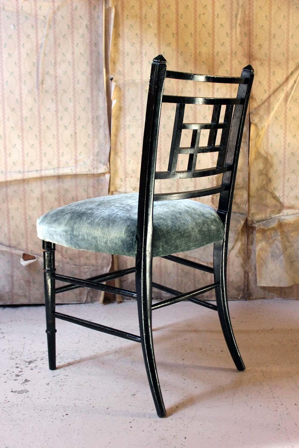 Aesthetic Movement Ebonized Side Chair in the Manner of E.W. Godwin 4