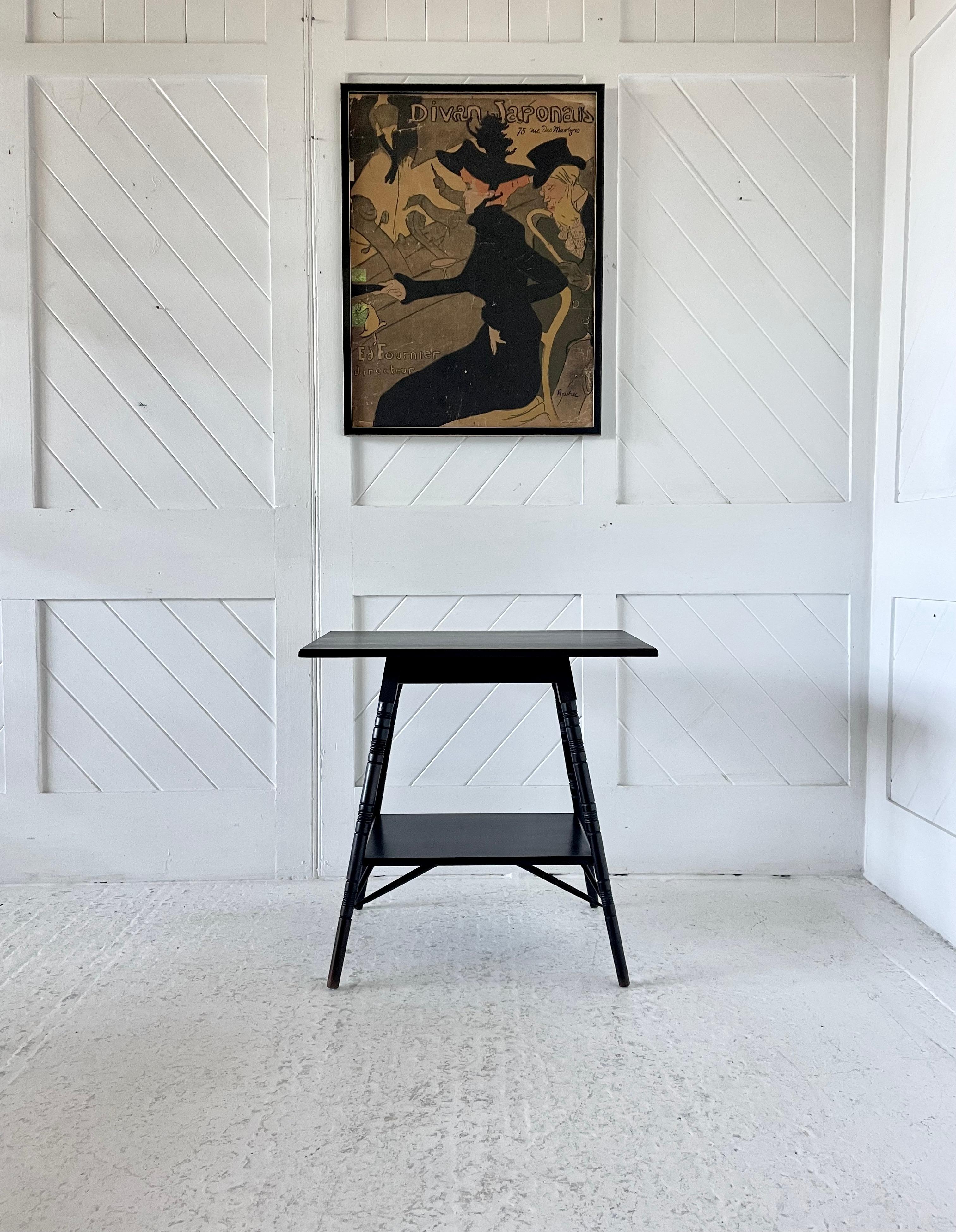 Late 19th Century Aesthetic Movement Ebonised Table For Sale