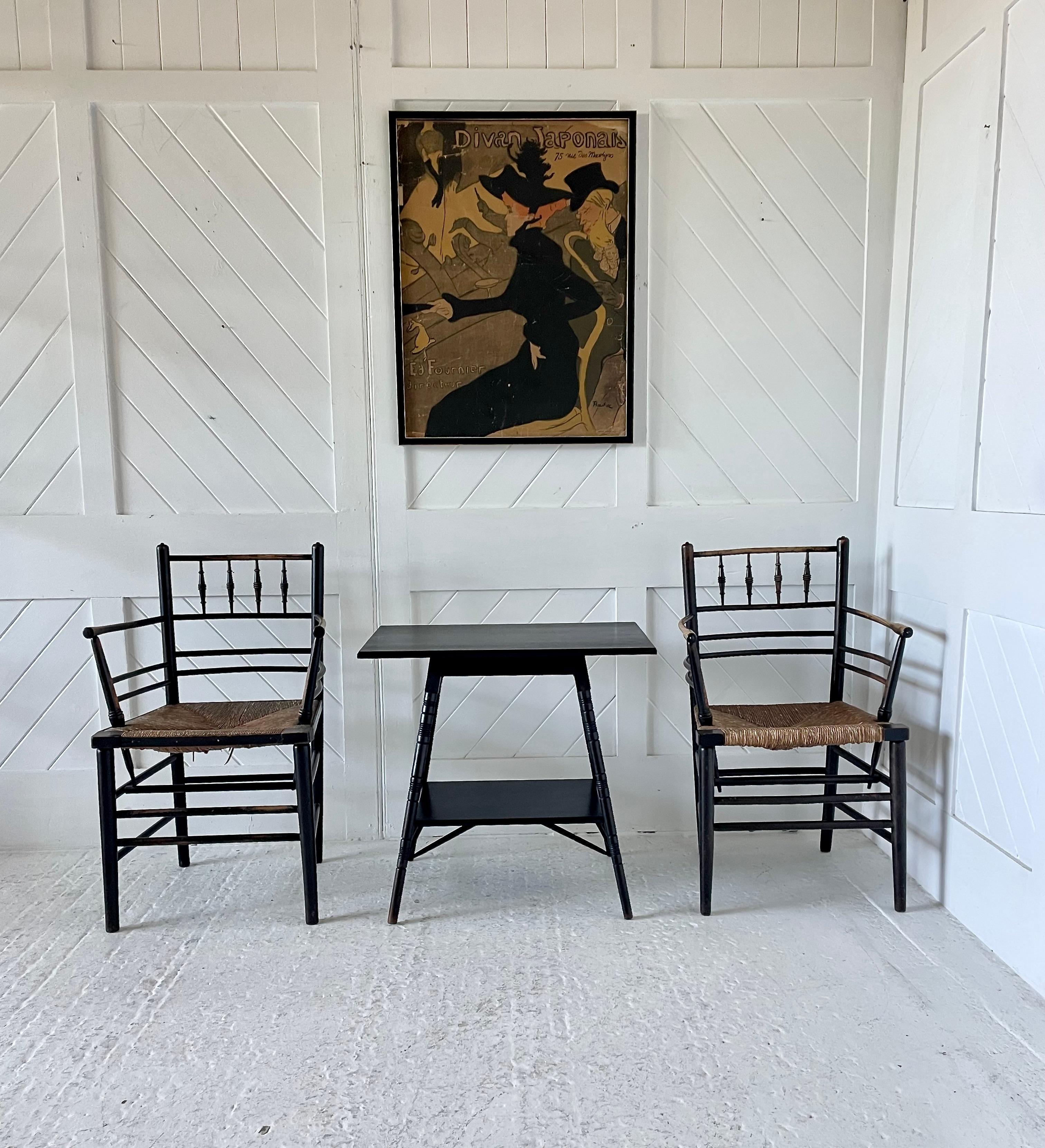 Aesthetic Movement Ebonised Table For Sale 2