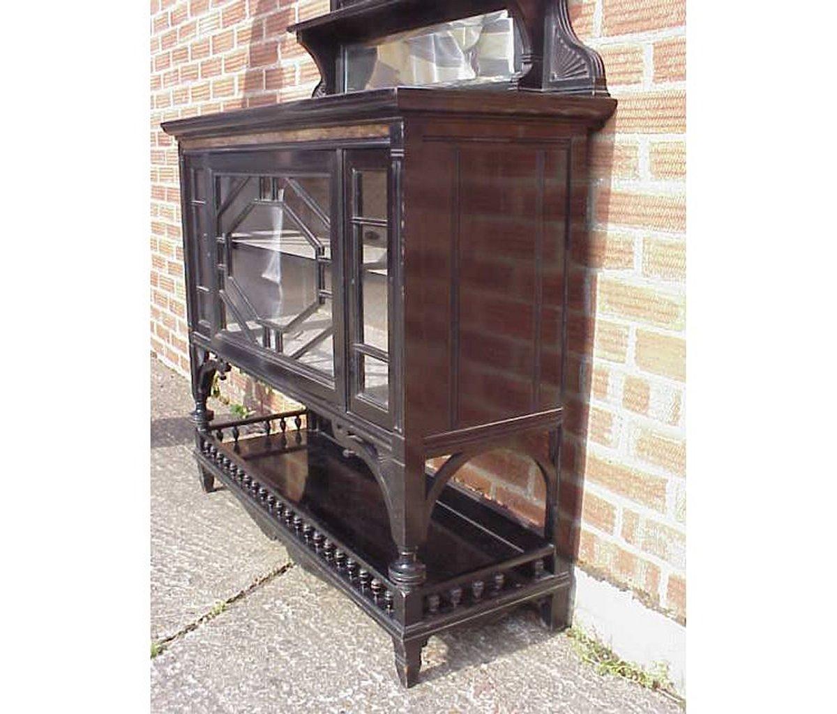 Lamb of Manchester. An Aesthetic Movement Ebonized and Coromandel Side Cabinet For Sale 5
