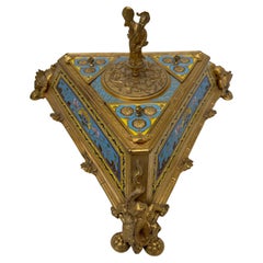 Aesthetic Movement Enamelled Gilt Centerpiece