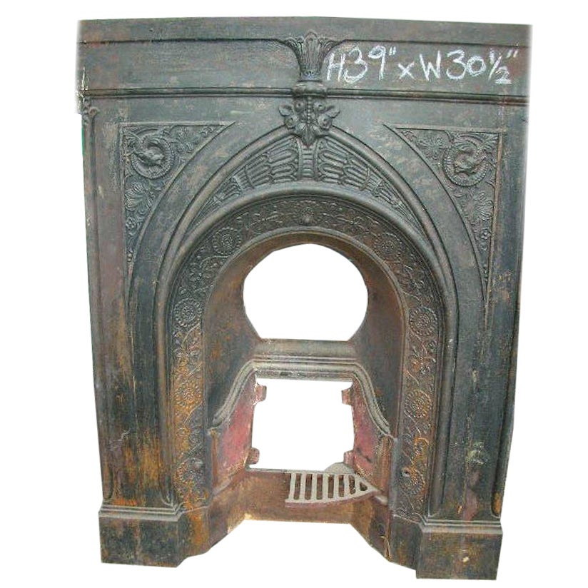 Aesthetic Movement Fireplace with Stylised Dragons 
Repeating Sun Flowers