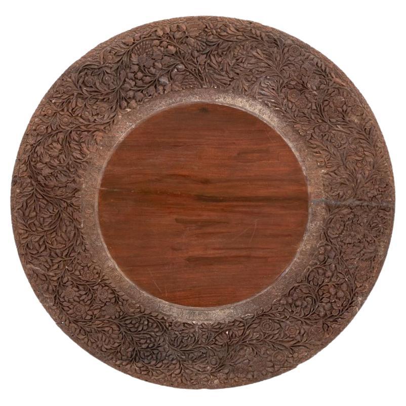 Aesthetic Movement Floral Motif Carved Medallion