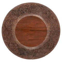 Aesthetic Movement Blumenmotiv geschnitzt Medaillon