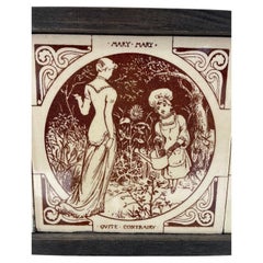 Aesthetic Movement Framed Tile Panel By John Moyr Smith