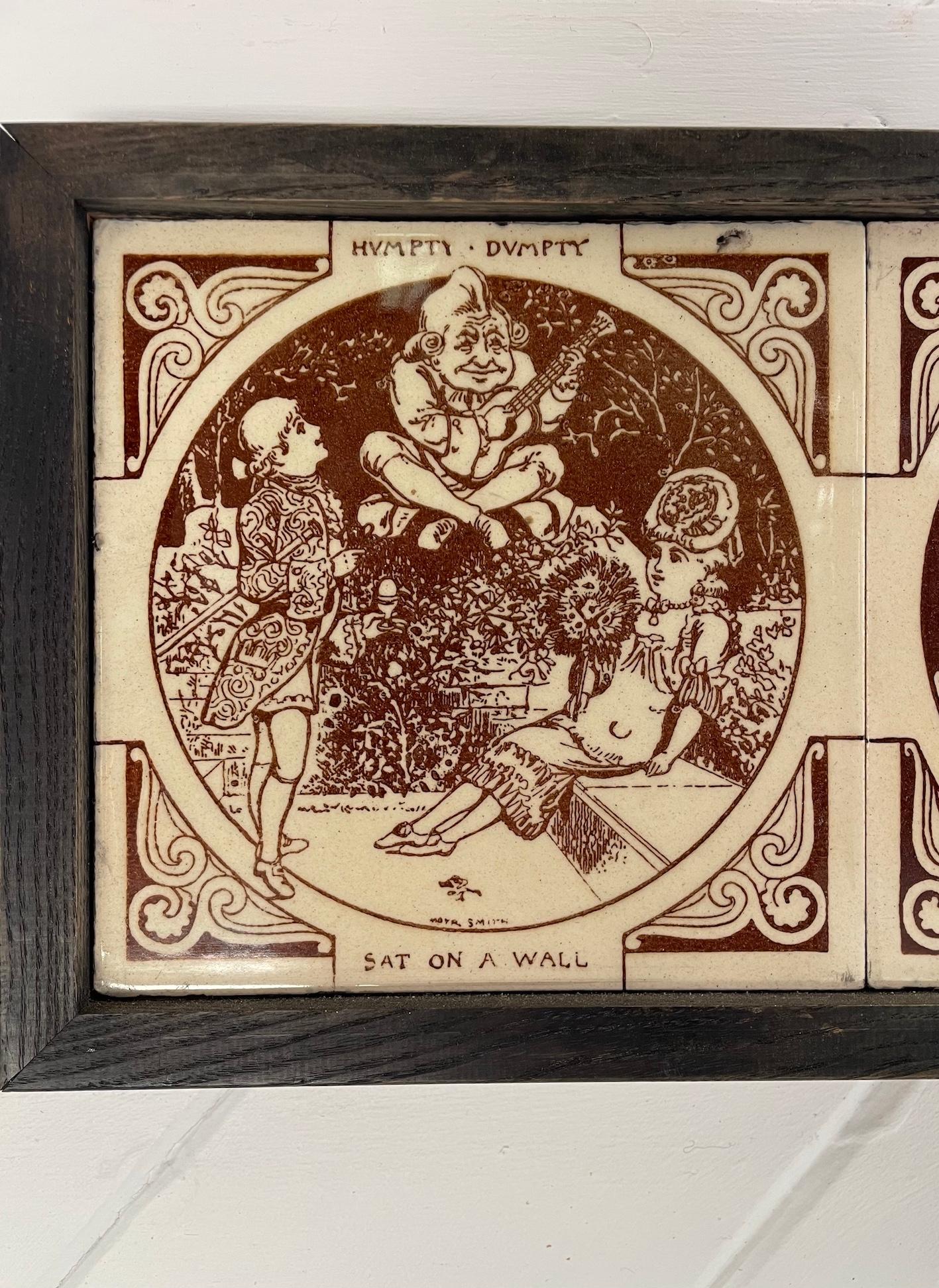 Aesthetic Movement Framed Tile Panel By John Moyr Smith In Good Condition For Sale In Petworth, GB