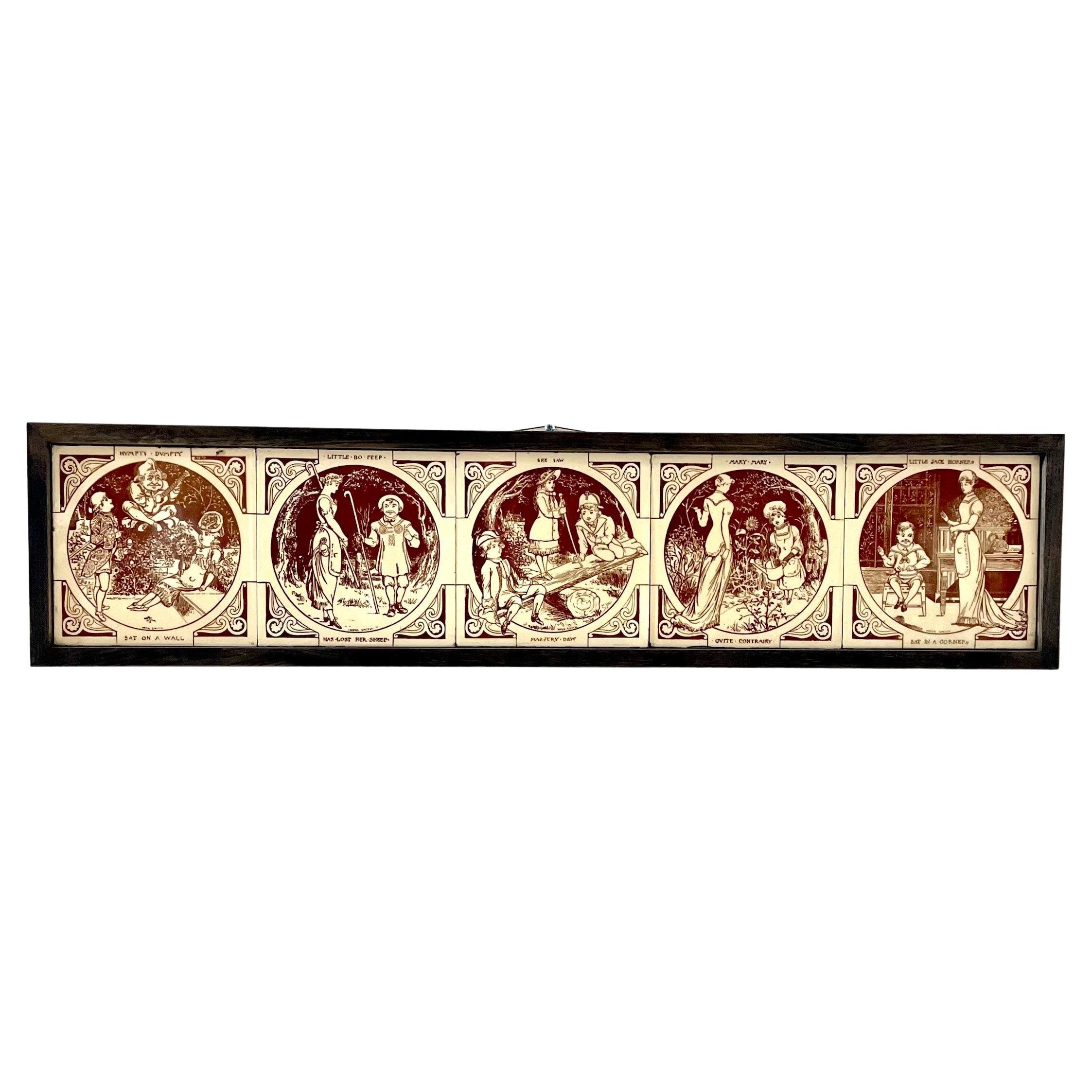 Aesthetic Movement Framed Tile Panel By John Moyr Smith For Sale