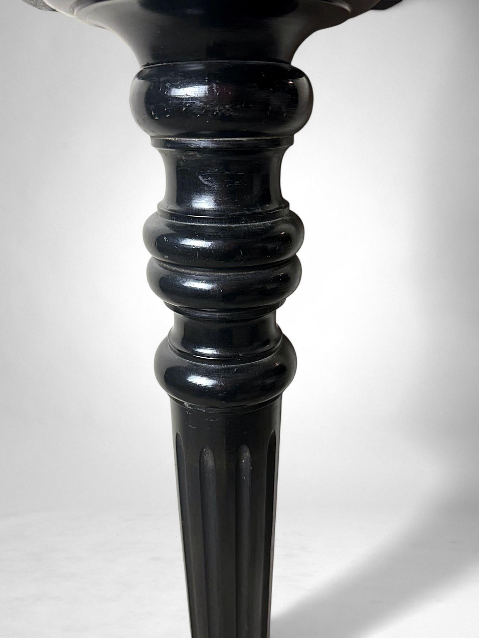 Aesthetic Movement French Ebonized Walnut Pedestal For Sale 5