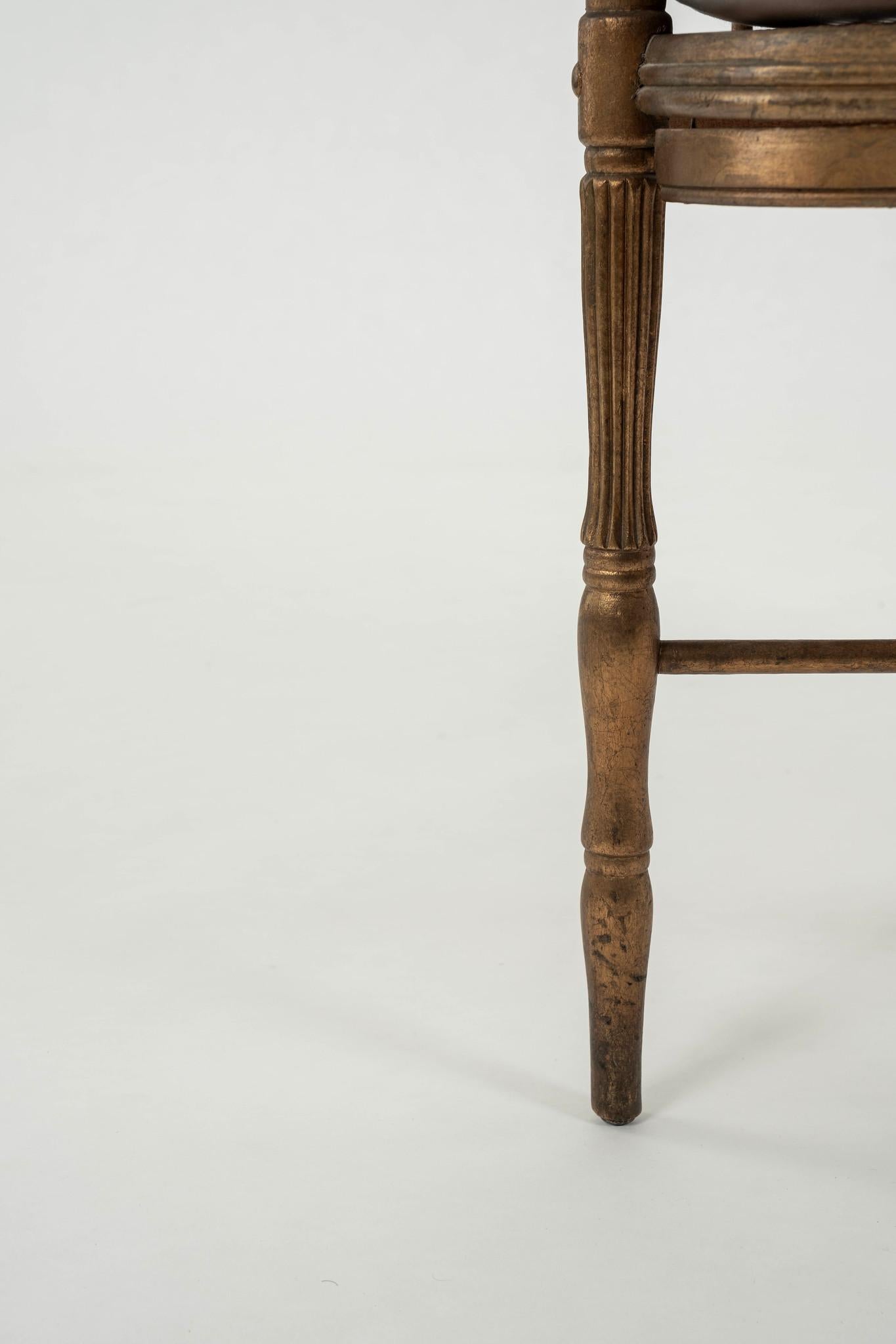 Aesthetic Movement Gold Giltwood Cane Arm Chair For Sale 4