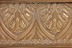 Aesthetic Movement Boîte à papeterie en laiton de style gothique