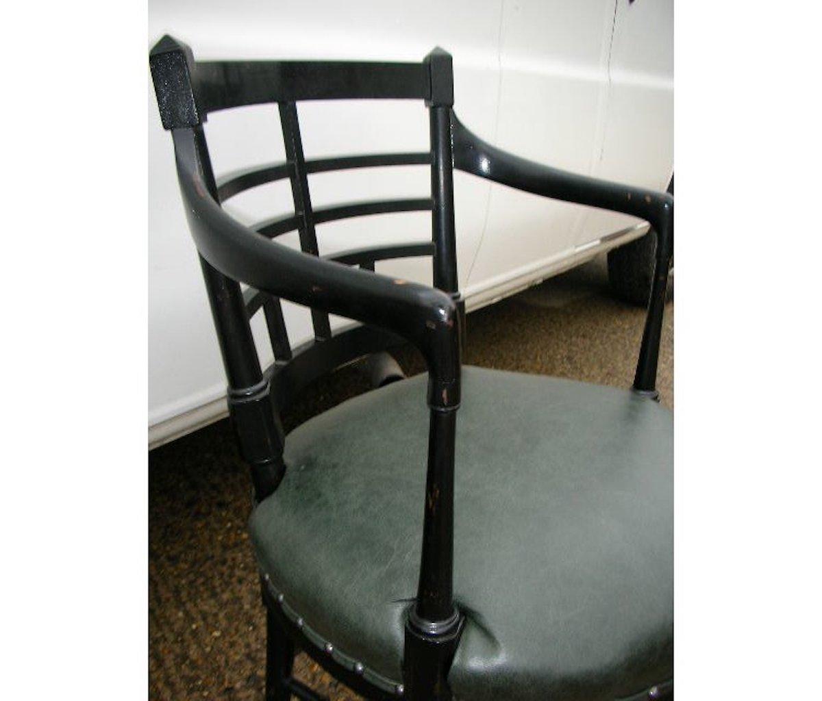 Ebonized Aesthetic Movement Jacobean Or Old English Armchair after a Design by E W Godwin For Sale