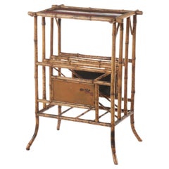 Aesthetic Movement Japanned Bamboo Side Table, Late 19th Century