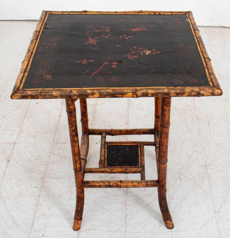 Aesthetic Movement Lacquered Bamboo Accent Table For Sale 1