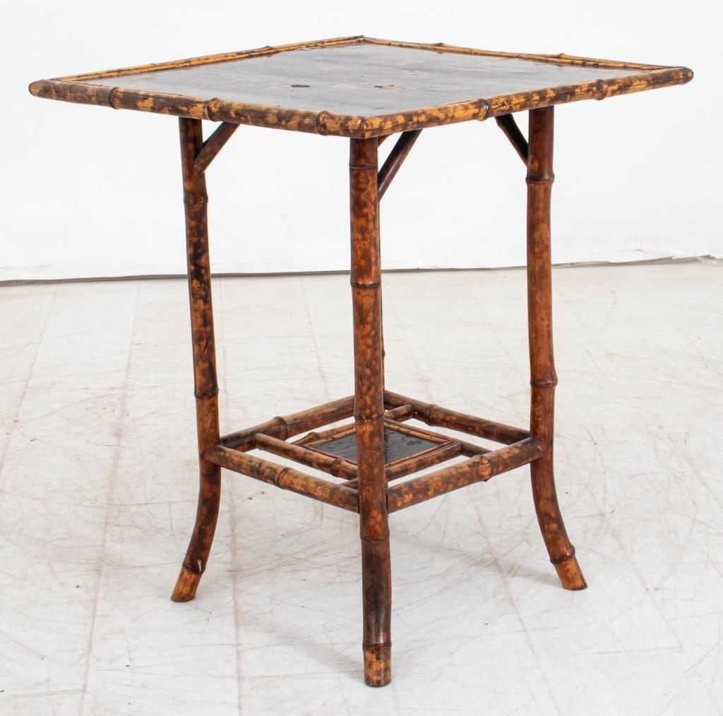 Aesthetic Movement Lacquered Bamboo Accent Table For Sale 5