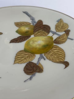 Minton lemons gold & silver hand painted  Aesthetic Movement Plate 1880