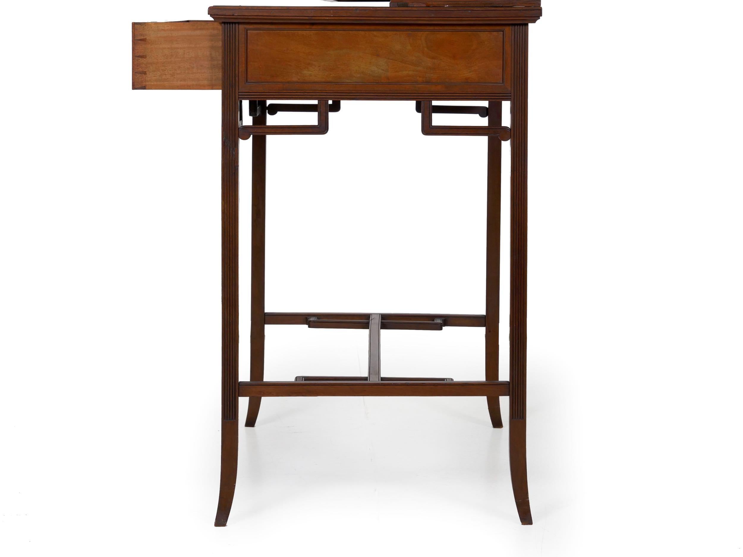 Aesthetic Movement Mahogany Bonheur du Jour Secretary Desk Cabinet, circa 1880 7