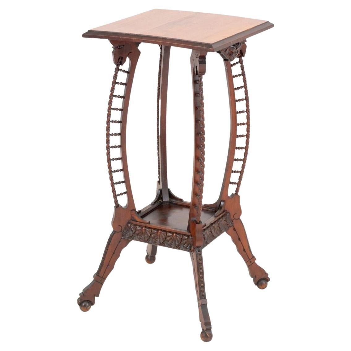 Aesthetic Movement Mahogany Side Table, UK, Late 19th Century