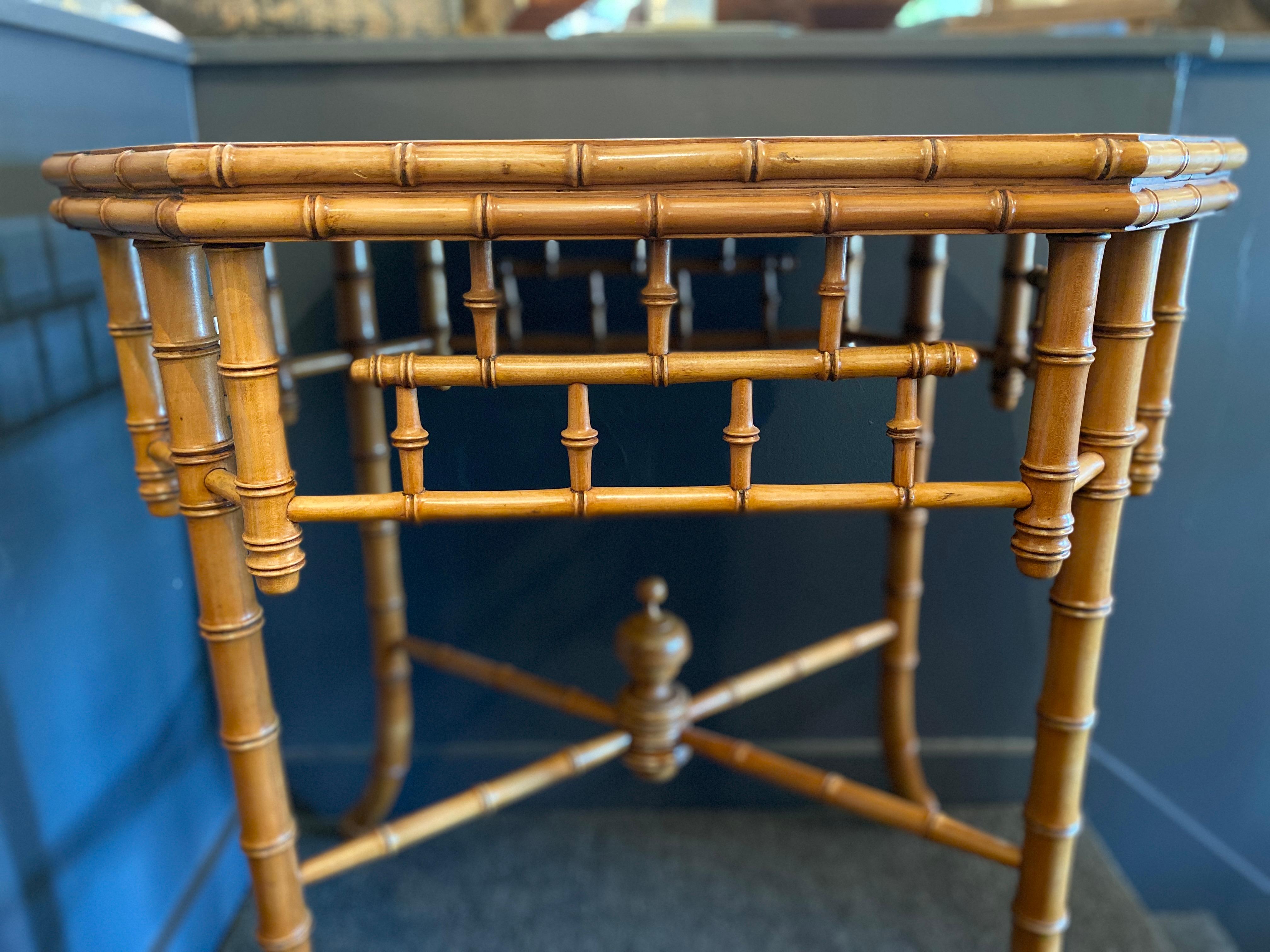 Aesthetic Movement, Maple Faux Bamboo Side Table Attributed to RJ Horner 4