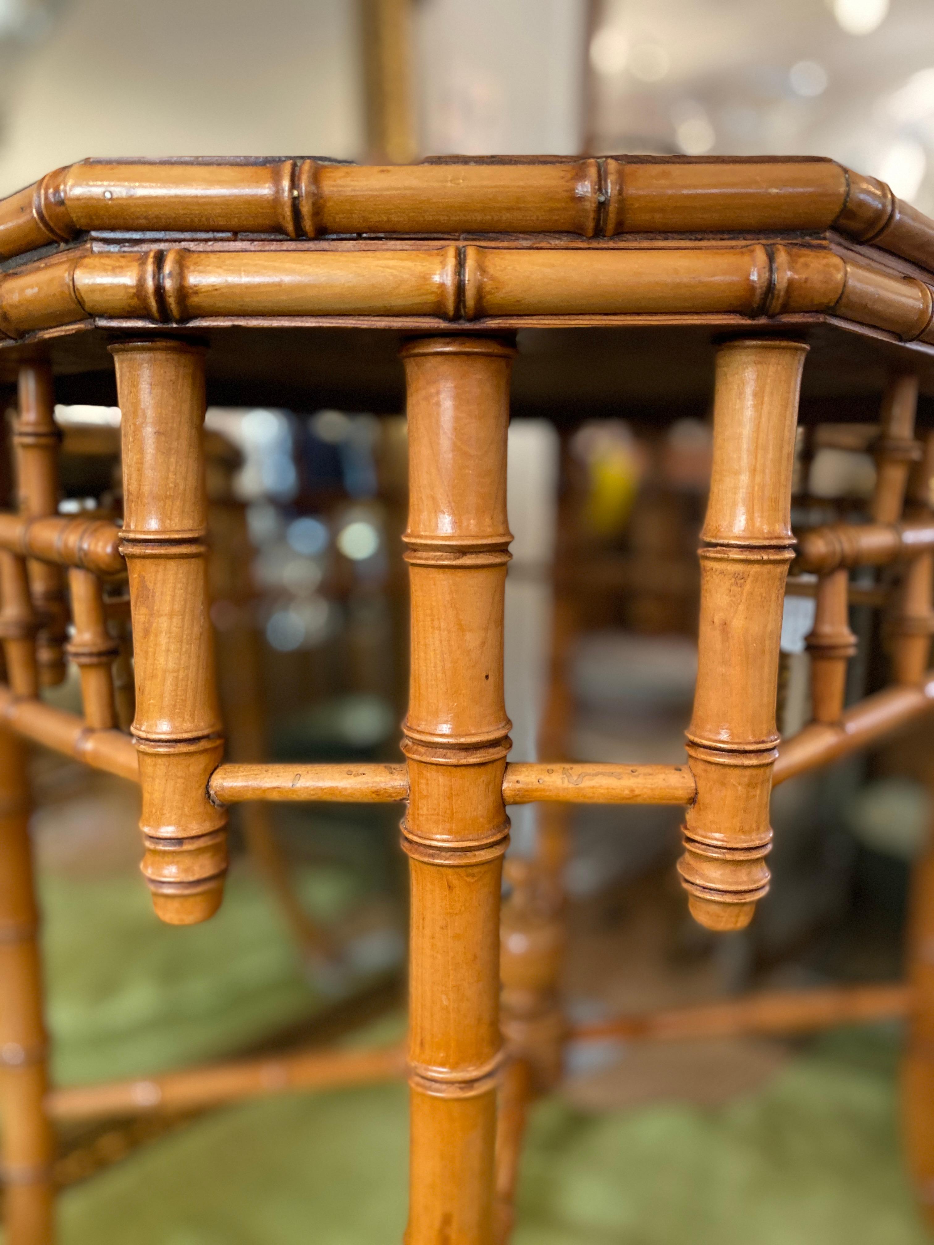 faux bamboo bedside table