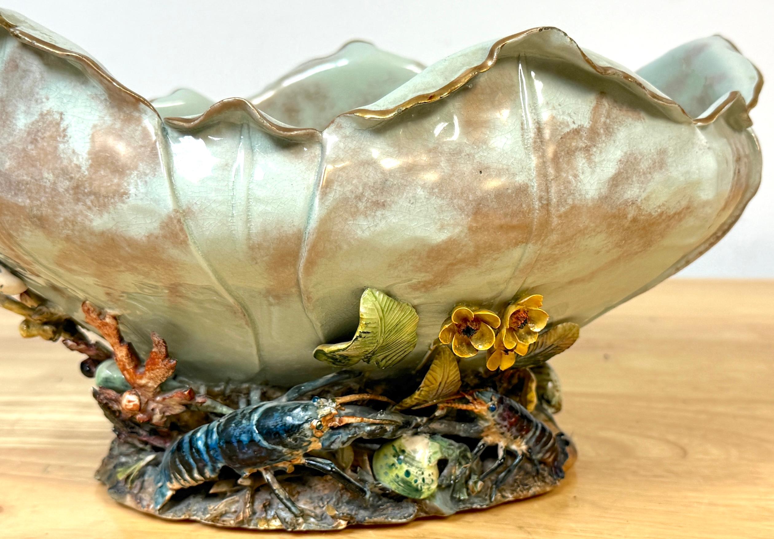 Aesthetic Movement Marinemotiv Steinzeugschale von Doulton Lambeth, um 1880 im Angebot 9