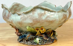 Aesthetic Movement Marinemotiv Steinzeugschale von Doulton Lambeth, um 1880