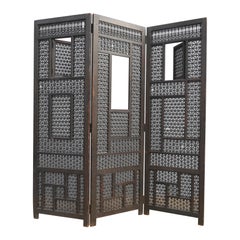 Aesthetic Movement Mashribiya Tri-Fold Room Screen