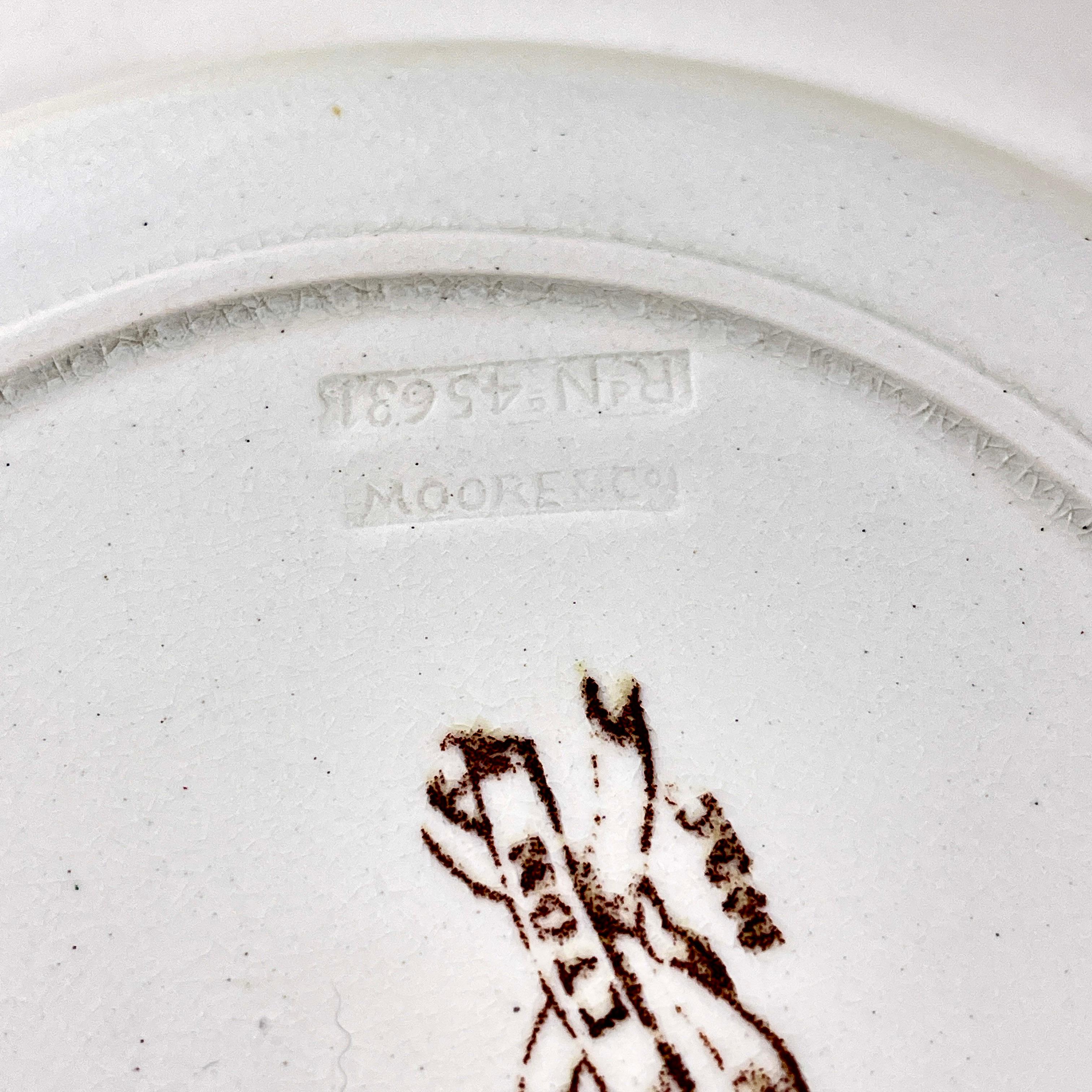 Aesthetic Movement Moore & Co. English Eton Pattern Soup Plates, set of six 5