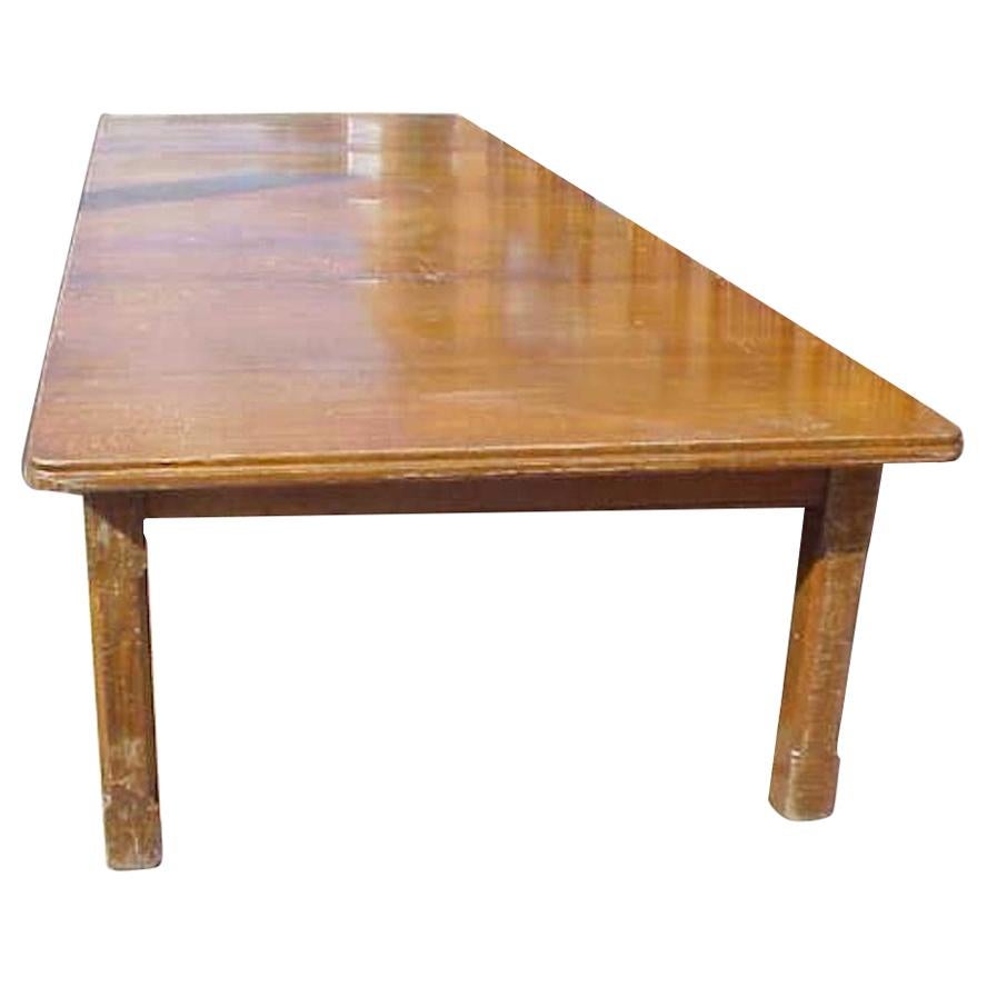 Aesthetic Movement Oak Dining Table Designed as Two Fitted Together For Sale