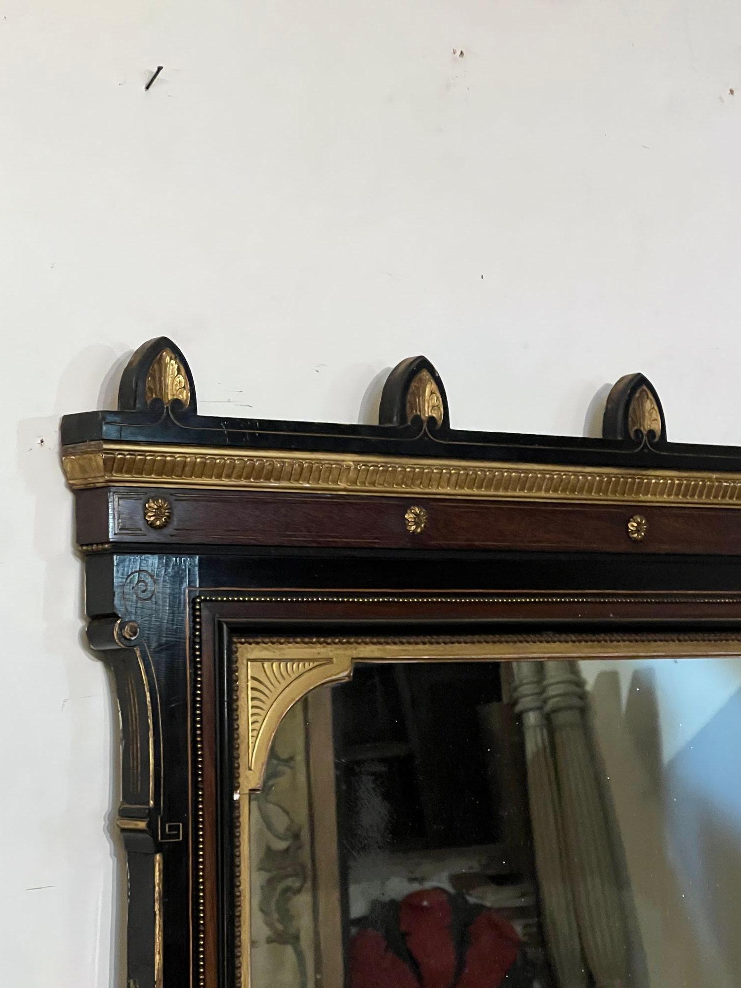 Mid-19th Century Aesthetic movement over mantle mirror
